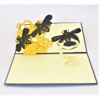 Handmade 3D Pop Up Card Bee Be Mine Birthday Card Wedding Anniversary Valentine's Day Engagement Proposal Retirement Thank You Card Greetings